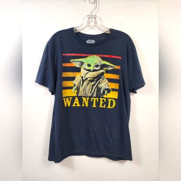 Star Wars Baby Yoda Tee Men's Green Graphic T-Shirt Mad Engine, sz LG - Picture 1 of 9